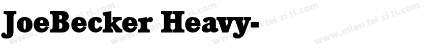 JoeBecker Heavy字体转换